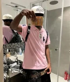 90s Polo by Ralph Lauren ビックポニー ピンクポロシャツ