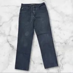 STREET JEANS 黒デニム ストレート ブラックジーンズ W34