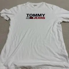 TOMMY JEANS ホワイト Vネック Tシャツ Lサイズ