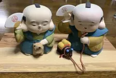 大正福助2体 Vintage Object : 福助人形 | Like This Shop