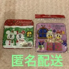 ディズニー リゾート クリスマス 2012 ミニタオル 2枚セット 未使用