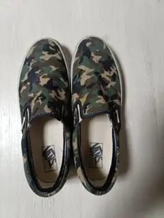 Vans バンズ　迷彩 カモフラ　スリッポン　26.5