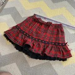 ⑫ロリータ　チェック　スカンツ130