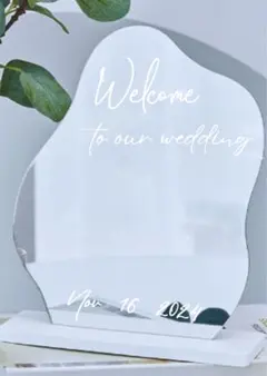 ①-1結婚式 ウェルカムスペース ステッカー ミラー ボード 日付 オーダー
