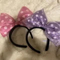 ディズニー リボンカチューシャ 2色セット