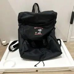 け*い様 スヌーピー フラップ型リュック黒