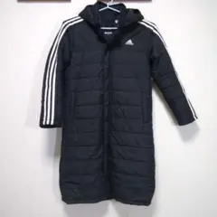 160 adidas アディダス ブラック ベンチコート キッズ