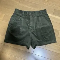 GU コーデュロイ ショートパンツ カーキ Mサイズ