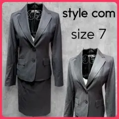 東京スタイル スーツセット レディース グレー ストライプ style com