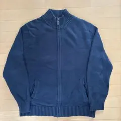 L.L.Bean フルジップ ニット ネイビー Mのサムネイル