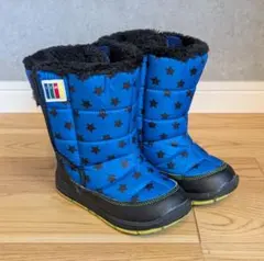IFME スノーブーツ 青 星柄 18cm 箱付き