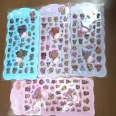 【4枚セット】日焼けサンリオおしりシール 桃シール マイメロ キティ クロミ