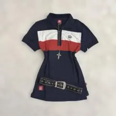 00s Y2K BABYDOLL ロゴ　襟付きT マクブリング　平成ギャル　海外のサムネイル