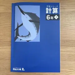 四谷大塚予習シリーズ 計算 6年上
