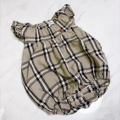 POLO Baby　70　チェック柄ロンパース　ノースリーブ