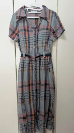 REDYAZEL レトロチェック 半袖ワンピース