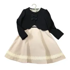 即納　美品　ショパンドゥ　120 ネイビー　パープル　リボンドレス　セットアップ