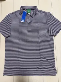 adidas ストライプ ポロシャツ XL