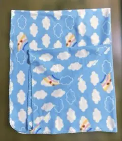 雲と虹のフリース ブランケット 膝掛け