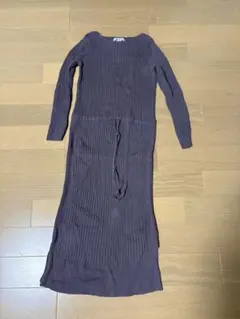 nano universe ニットワンピース ロング丈