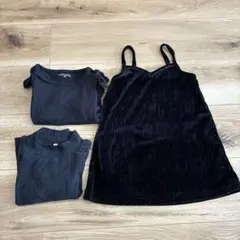 ベビー服まとめ売り　ブラック　ワンピース　トップスセット売り