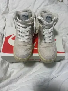 Stussy Nike Air Force 1 Mid Fossil Stone