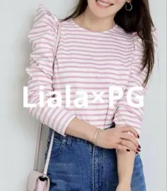 最終値☆タグ付☆ Liala×PG 猫耳風スリーブ カットソー ８分袖 ピンクのサムネイル