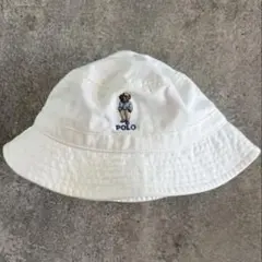 POLO ラルフローレン ホワイト バケットハット 48cm