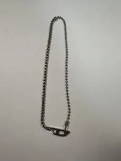 【DIESEL】ディーゼル シルバーボールチェーンブレスレット