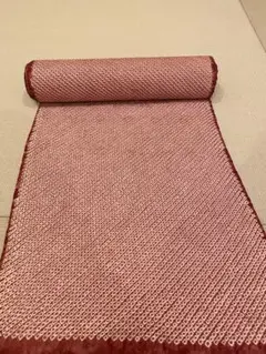 大幅値下げ相談可⭕️赤色と白の幾何学模様 着物反物