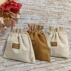 359. ハンドメイド　巾着3点セット