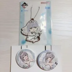 【新品】 一番くじ ホロライブ 白銀ノエル ラバーストラップ　缶バッジ セット