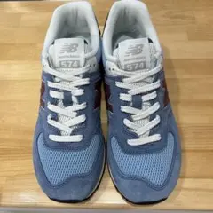 New Balance 574 ブルー/バーガンディ 25.0 cm新品未使用品
