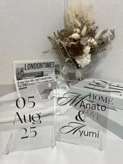 小2枚セット ウェルカムミラー ステッカー ウェルカムスペース 結婚式