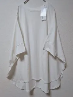ミーティス オーバーサイズ ビッグシルエット コットン Tシャツ チュニックのサムネイル