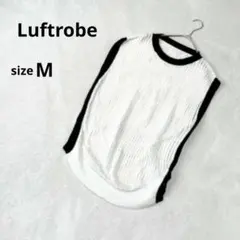 ルフトローブ　ノースリーブニットMサイズ　メッシュ　白/黒　丈長め　中国製のサムネイル