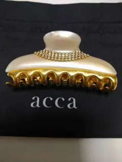 高級/新品同様】acca ゴールド パール Aサイズ グランデ クリップ 花 