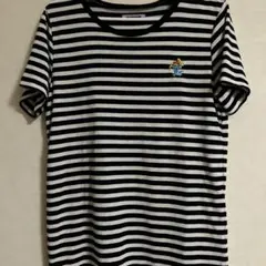 PUNYUS ボーダーTシャツ ピザ刺繍入り渡辺直美のサムネイル