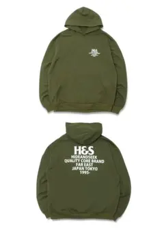 未使用 HIDEANDSEEK ハイドアンドシーク　パーカー　オリーブ　Ｌのサムネイル