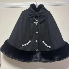 MARS　ポンチョケープコート 黒