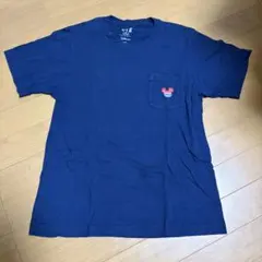 ユニクロ UT ミッキーマウス ポケットTシャツ ネイビー 半袖