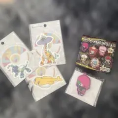 ポケモン ステッカー 3枚＆ラバーキーホルダー(シュウメイ)セット