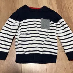 GLOBAL WORK ストライプ 長袖綿ニットM