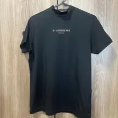 セントアンドリュース　モックネックシャツ　ブラック　Lサイズ