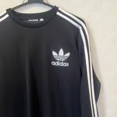 adidas アディダス ロングスリーブ Tシャツ ジャージ素材 3ストライプス
