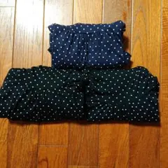 濃紺,黒に白ドット タートルネック 長袖Tシャツ Mサイズ 長袖３枚セット