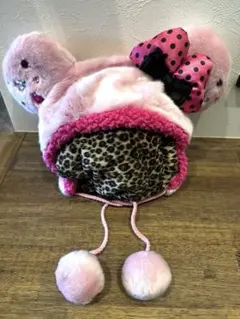 ディズニー　ランド　シー　ファンキャップ　ミニーちゃん　ピンク　ビジュー