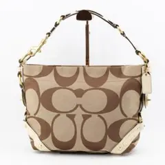 A285【美品】COACH／コーチ　ワンショルダー　ハンドバッグ　シグネチャー