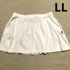 【美品】Princeプリンス ホワイト スコート背面プリーツ　テニス　LL