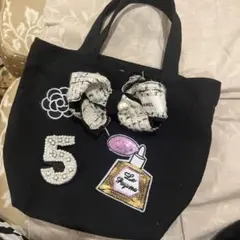 キラキラスパンコール付きトートバッグ